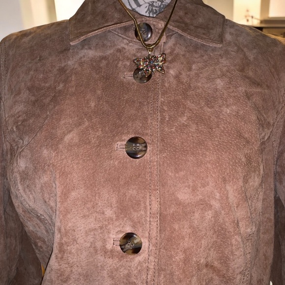 Y2K Vintage Tan Caramel Brown Genuine Leather Moto Jacket - Picture 2 of 13